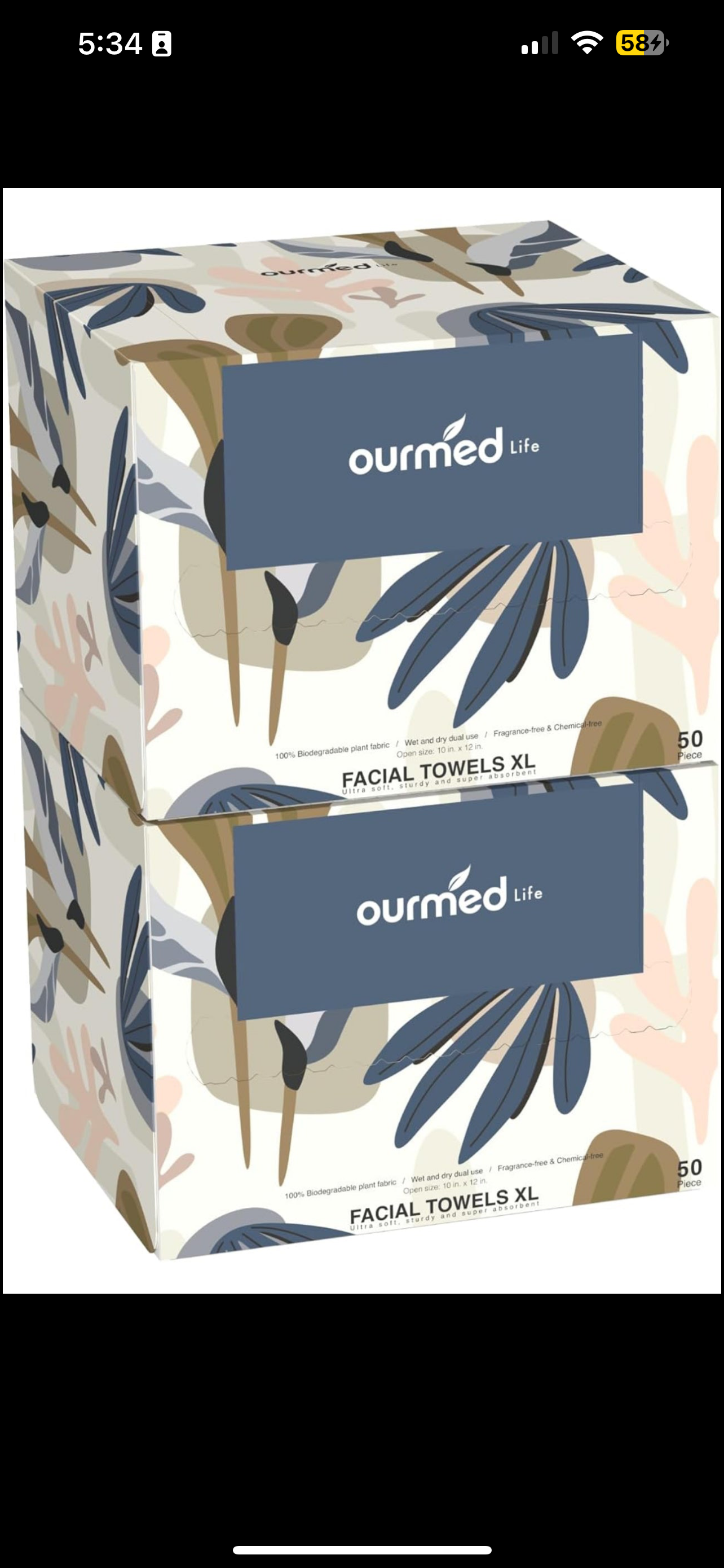 Disposable Face Towels (100% Biodegradable) 25 Pack